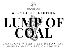 Load image into Gallery viewer, &quot;Lump of Coal&quot; - Tea Tree &amp; Charcoal Detox Bar
